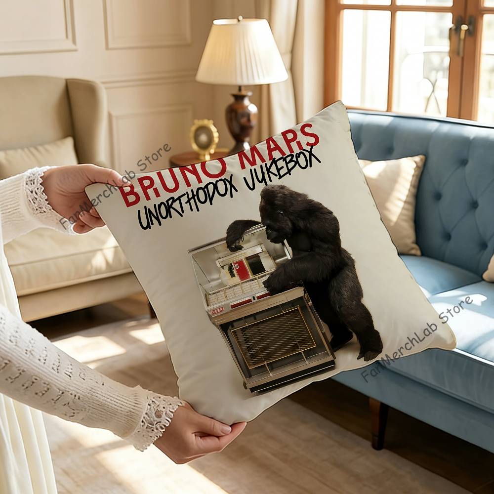 Singer BBruno MMars Printed Pillow Cover Cushion Case Simple Sofa Pillow Case No Pillow Core