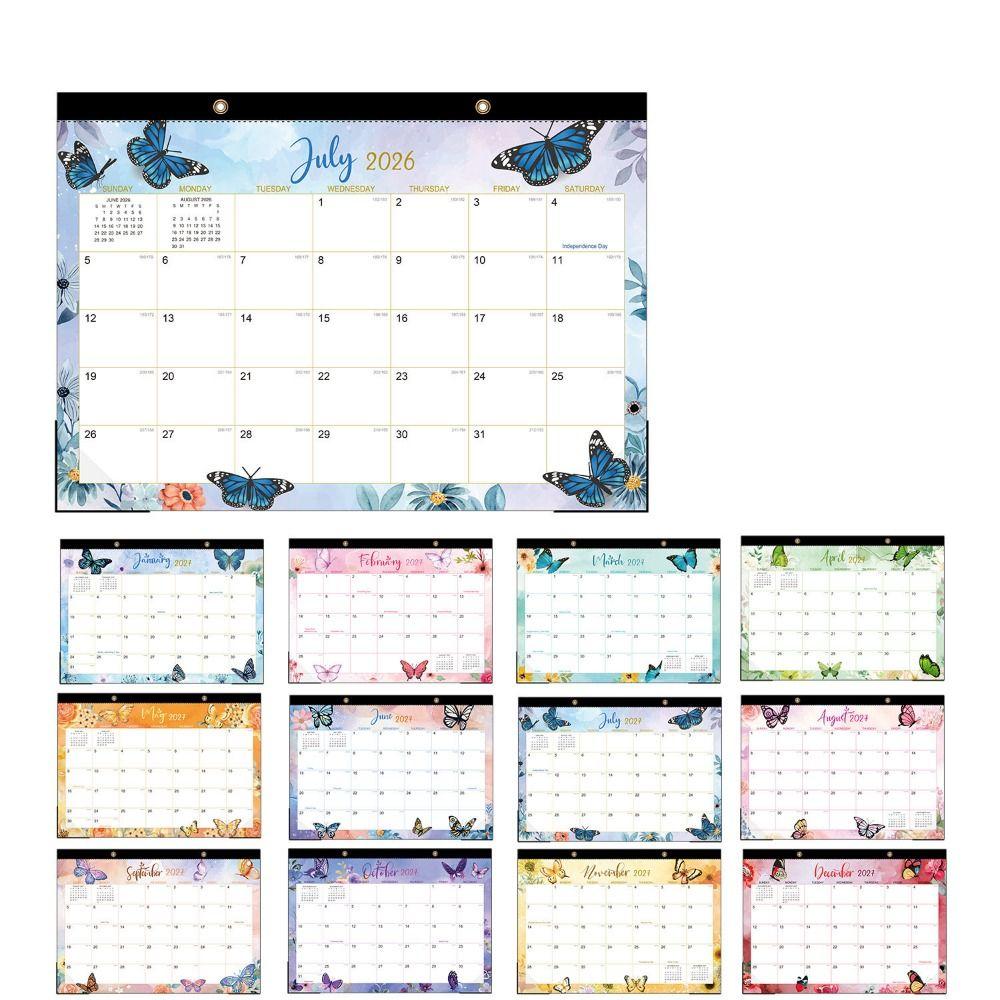 2027 English Calendar with Hanging Hole Calendar Planner Practical Wall Calendar  Home Decoration