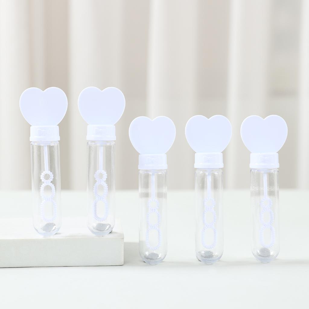 10PCS White Love Yube Bubble Tube Soap Bottle Toys Wedding Gifts for Guests Kids Birthday Party Favors Baby Shower Decoration