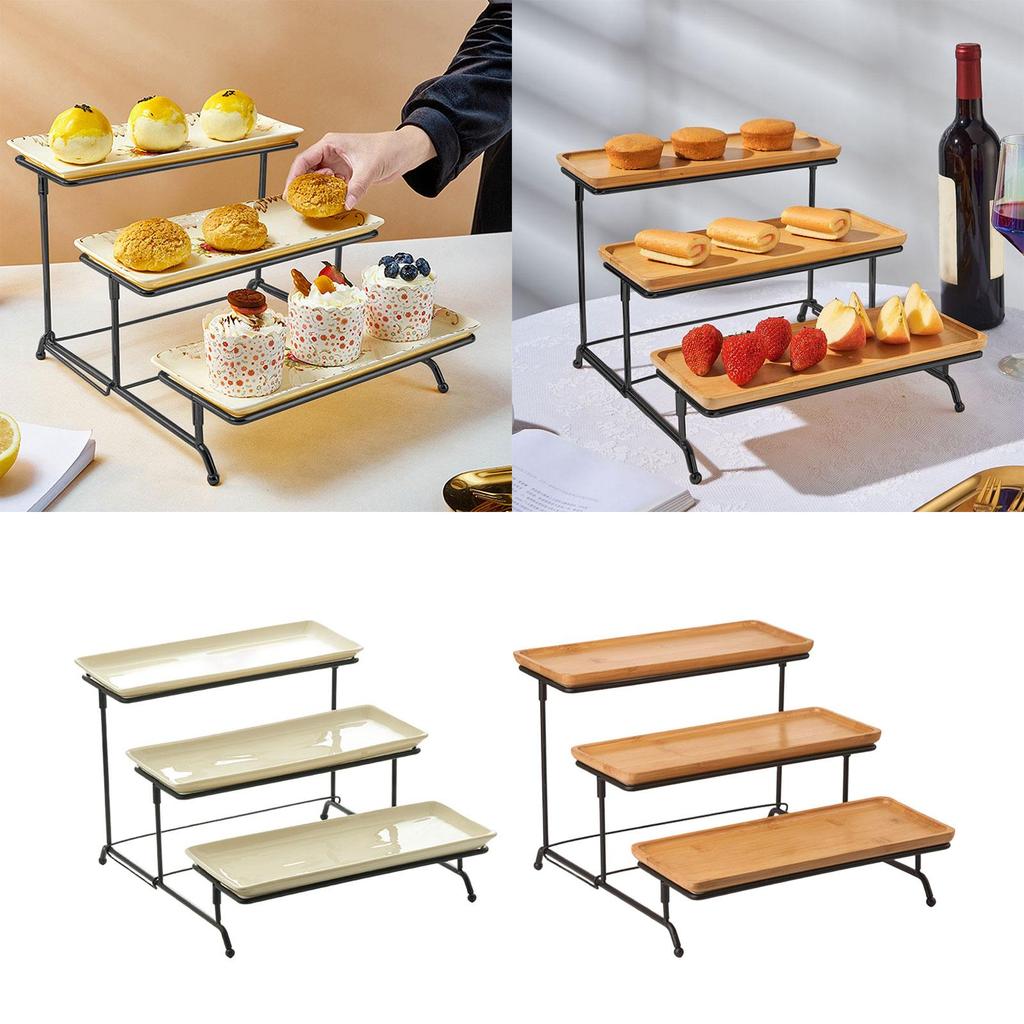 3 Tier Serving Tray Set Home Decor with 3 Serving Platters Serving Tray with
