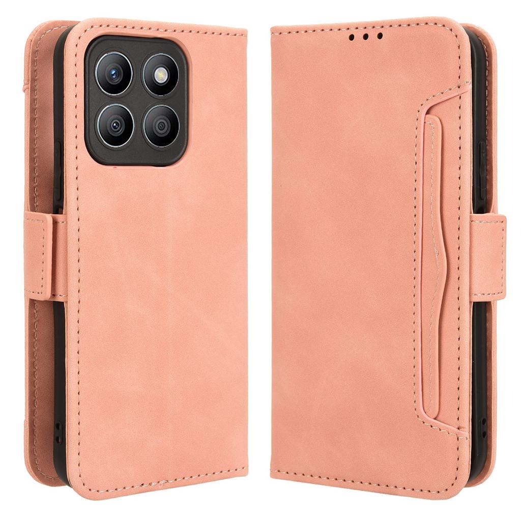 For Honor X8b 4G PU Leather Phone Case Stand Mobile Cover with Multiple Card Slots