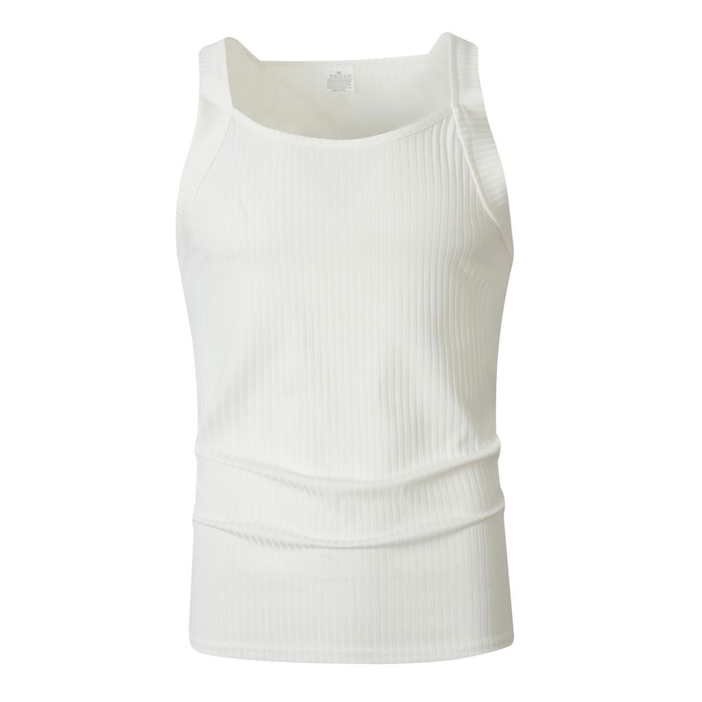 Herren Quadratischer Ausschnitt Enges Muskel Tanktop für Workout Training