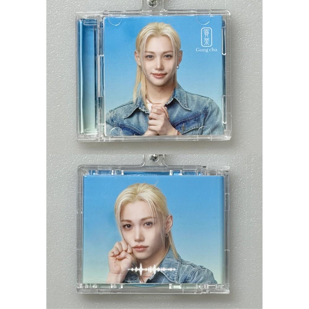 Porte-clés Édition Message Vocal Spécial GONG CHA x FELIX (Aléatoire Ver.) - Objet de collection K-POP Officiel