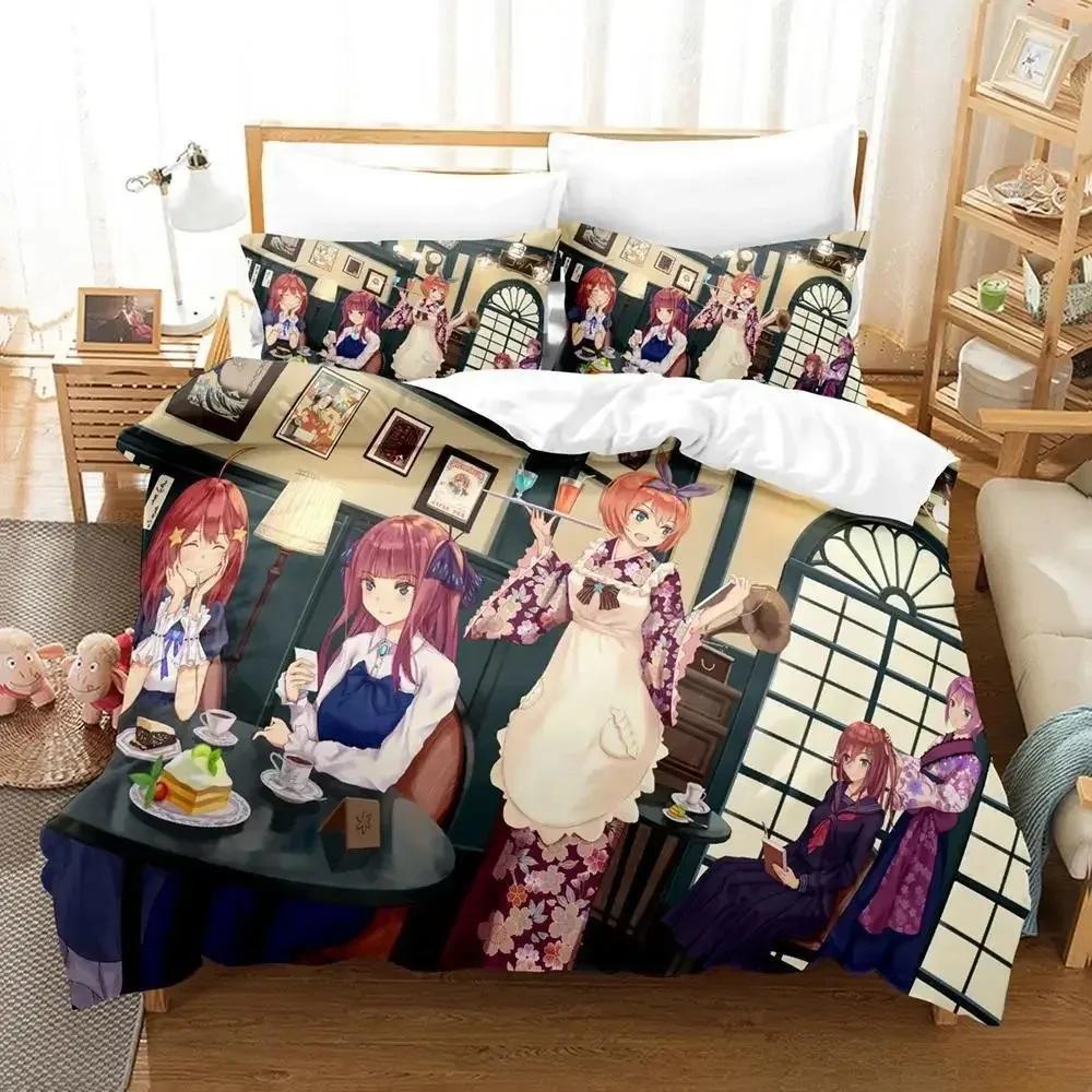 The Quintessential Quintuplets Bedding Set Single Twin Full Queen King Size Bed Set Aldult Kid Bedroom Duvet Cover Sets 3D Anime