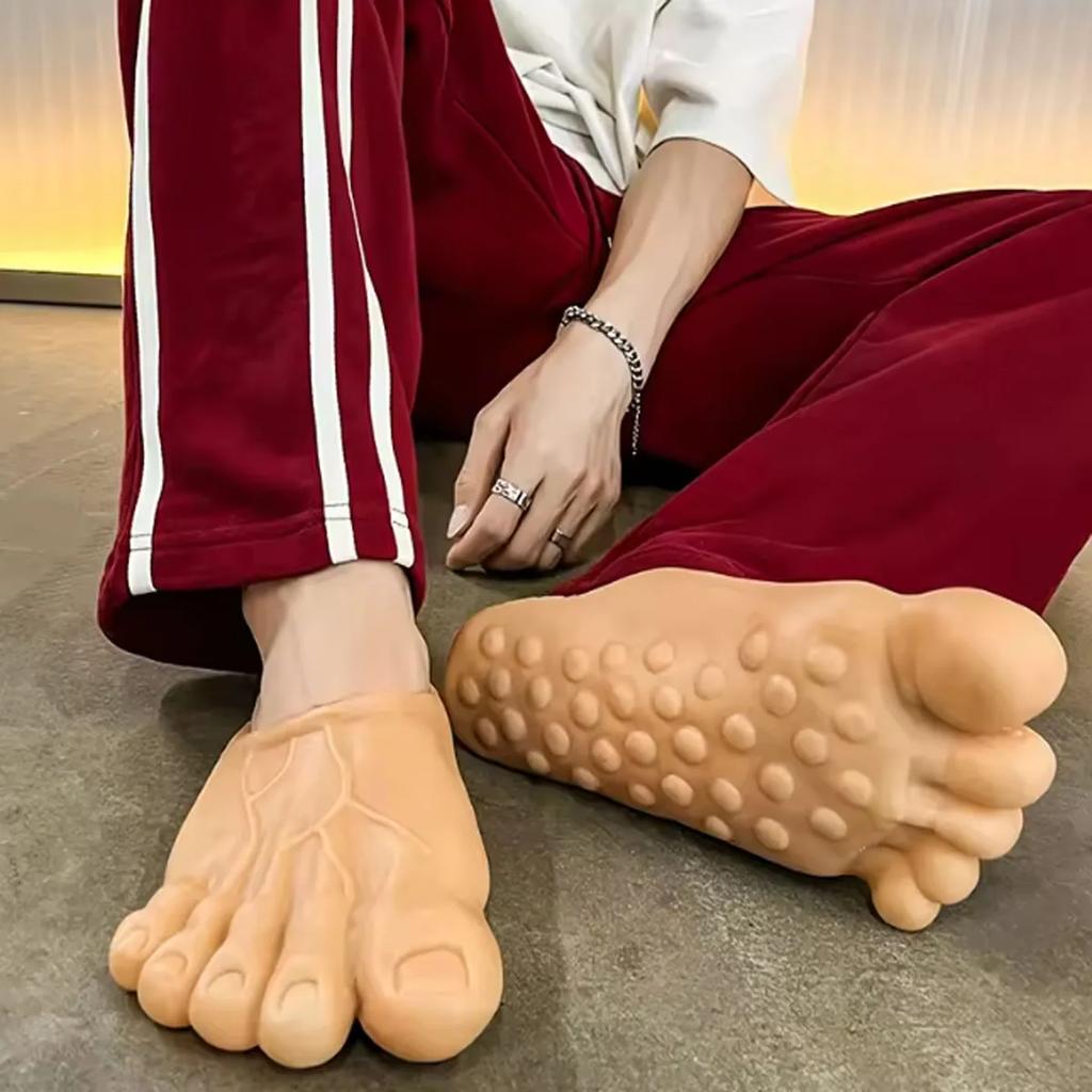Funny Barefoot Slippers, Bigfoot Shoes, Toe Slippers, Flat Party Funny Sandals, Adult Halloween Costume Accessories