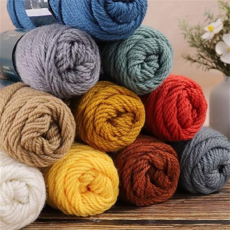 Pack Of 5 Wool Yarn Soft Crochet Yarn Hand Knitting Yarn 100g/Roll For Knitting Rugs Sweaters Scarves Hat Gloves