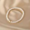 Natural Freshwater Pearl Bracelet with Heart Charm - Elegant, Versatile, 2024 Trend Jewelry for Women