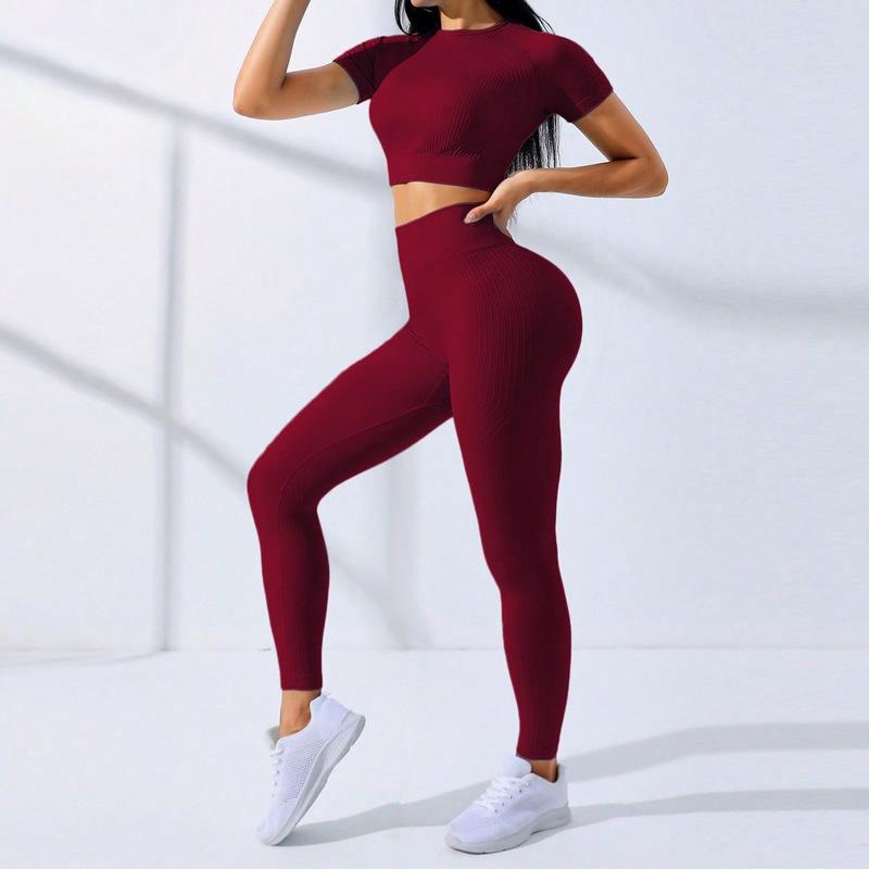 

JYL Quick Dry Fitness Yoga Suit Zipper Long Sleeve High Waist Pants M блідо-срібного кольору
