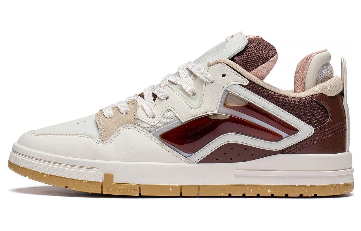 Li Ning Wave PRO Skateboard Shoes Men s Low Top White/Gray/Umber AECT009-2 43.5