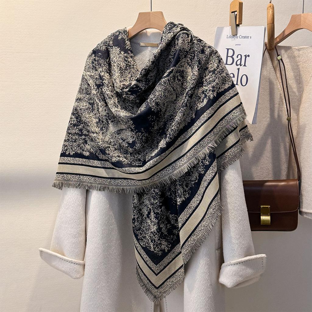 Autumn Winter Warm Scarf Thickened Cashmere Shawl Men Women Fashion Designer Wrap Foulard Bufandas Poncho Scarves Luxury Clothes