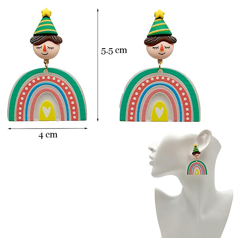 Top Sale Fashion Colourful Dangle Earrings for Women Accessories Stud Earring Pendientes New In Resin Earings