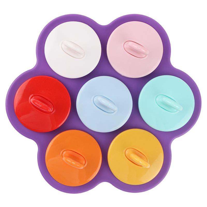 

Силіконова форма для морозива з сімома отворами для домашнього морозива - Харчова форма для льоду