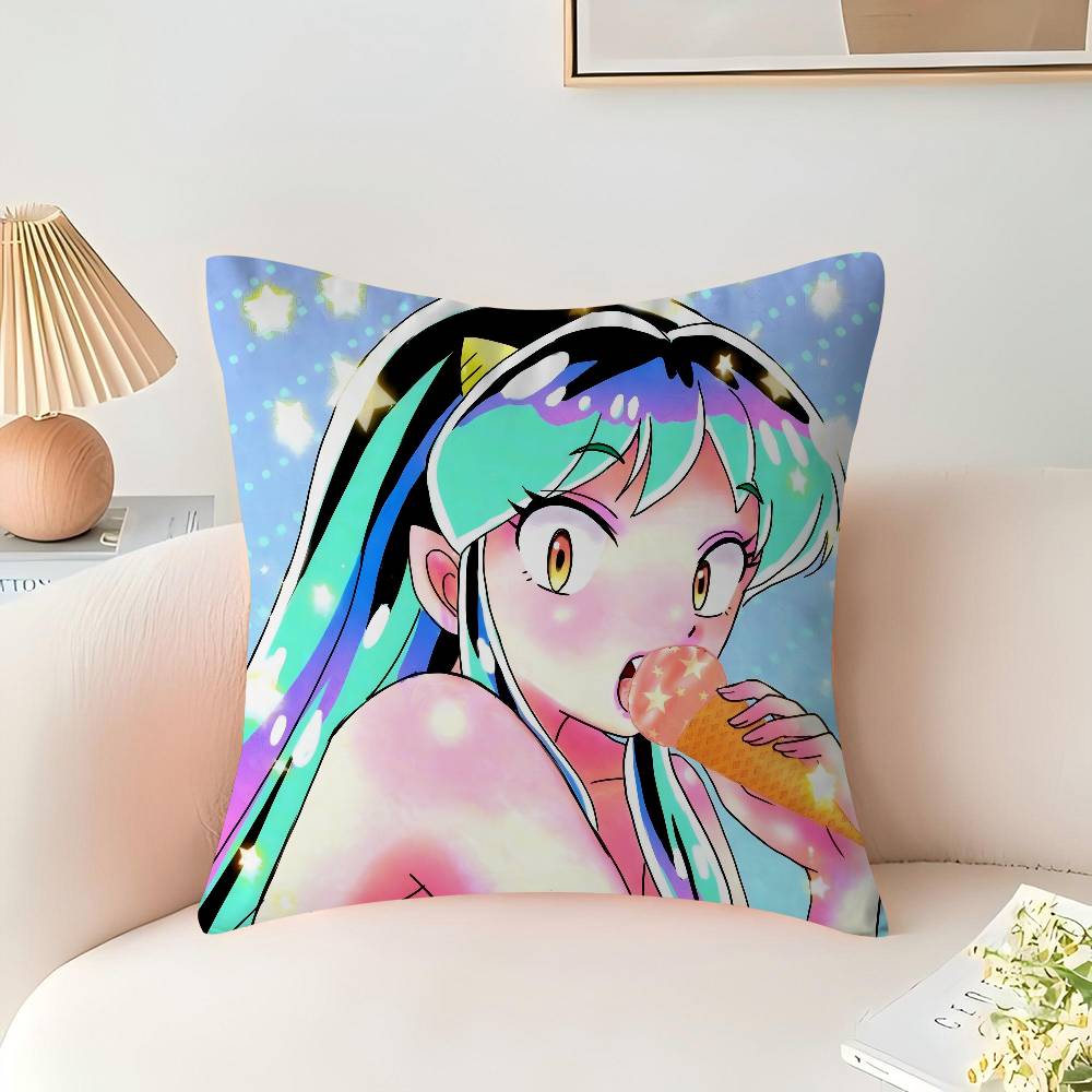 UruseiS Anime Y-Yatsura Büro Kissenbezug Auto Kissenbezug 45x45CM Lendenkissenbezug Sofakissenbezug