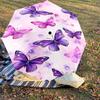 1PC Butterflies Flowers Umbrella-8-Rib Reinforced Portable Folding Travel Suitable for All Seasons Outdoor Daily Use-Z0456