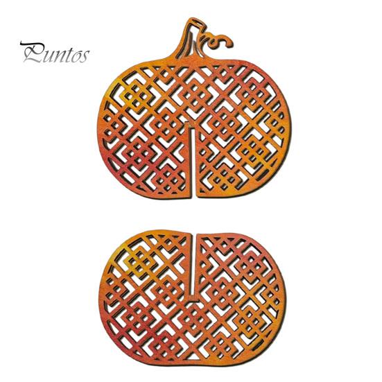 Decorative Wooden Pumpkin Figures Thanksgiving Decor, Vintage Striped Hollow Carved Ornament Rustic Fall Home Decor for Party, Table Centerpiece,