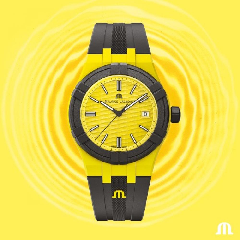 Maurice Lacroix Icon Tide Quartz 40mm Rubber Band Ai2008 60060 300 0