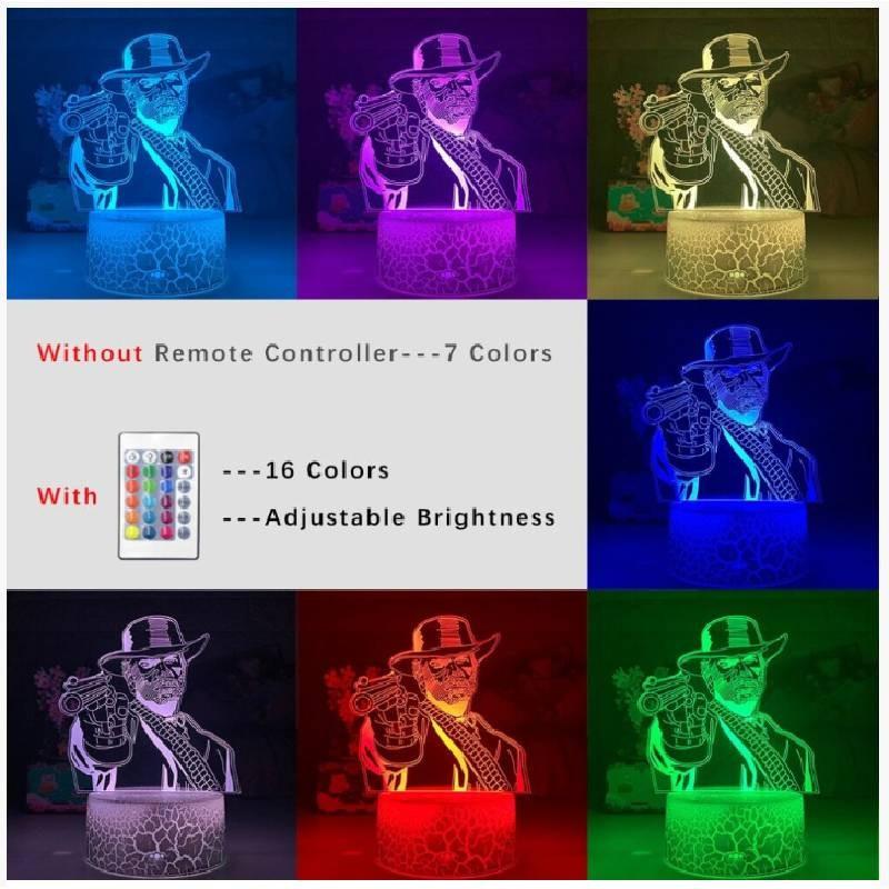 Creative 3d Colorful Touch Led Night Light For Wild West Game Series Perfect Gift