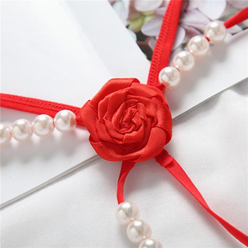 WEIRDO Lenjerie sexy pentru femei Imbracaminte erotica sexuala Perle Masaj Chiloți pentru dama Cu margele G-String Babydoll Bikini Tanga