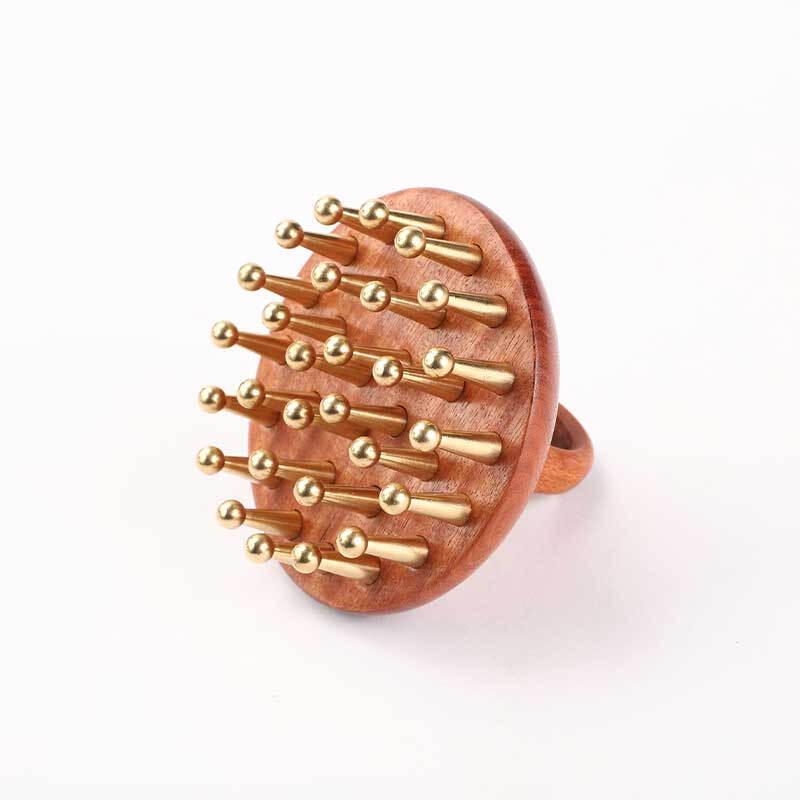 Banyù Red Sandalwood Massage Comb with Copper Teeth