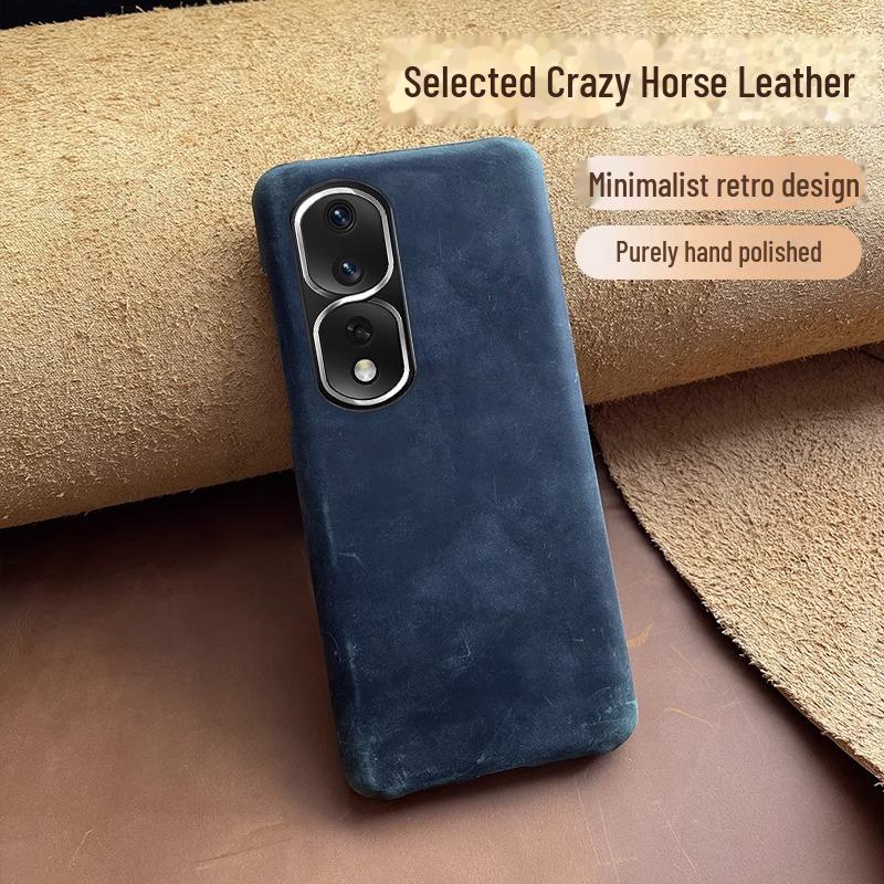 Honor 20 Cowhide Leather Half-Cover Protective Case for Honor 20 Pro and Youth Edition
