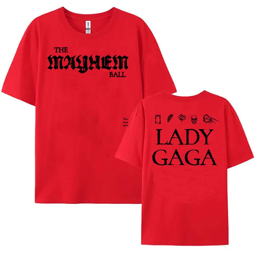 The MAYHEM Ball T-Shirt Short Sleeve Cotton Female Tshirts Casual Summer Singer Printing Tee-shirt O-neck Loose Women T Shirt