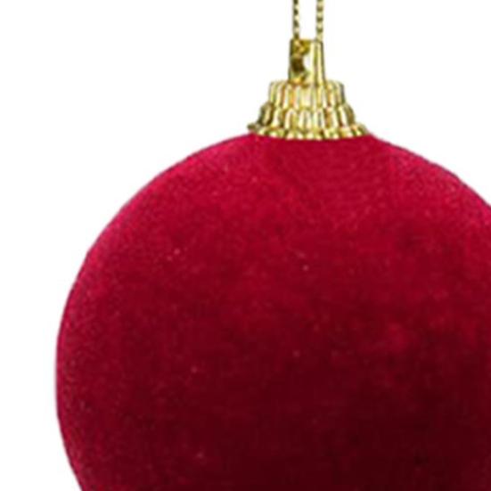 10/20Pcs Christmas Balls Velvet Xmas Tree Hanging Ornaments with Ribbon Weddings Birthdays Home Holiday Decoration