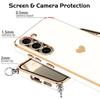 Coque pour Samsung Galaxy A17 4G/5G, Silicone Anti-Rayures Antichoc avec Bandoulière Blanc