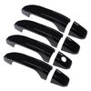 1 Set Door Handle Cover Trim Fit for GMC Sierra 1500 2500 3500 HD 2014 2015 2016 2017 2018 Glossy Black ABS