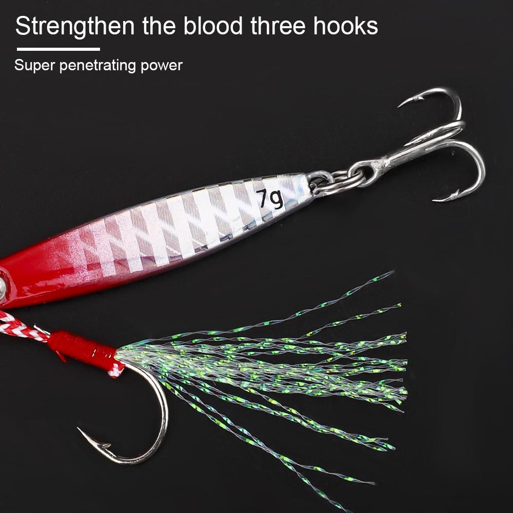 FTK 5pcs Jigs Fishing Lures Sinking Metal Spoons Micro Jigging Bait