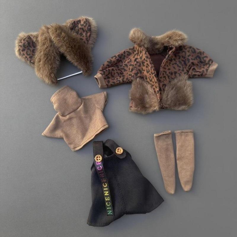 1 Set Furry Cute Winter Suit 1/6 Doll Diy Accessories Dress Up Toy Universal 30Cm Doll'S Clothes For Children Gifts