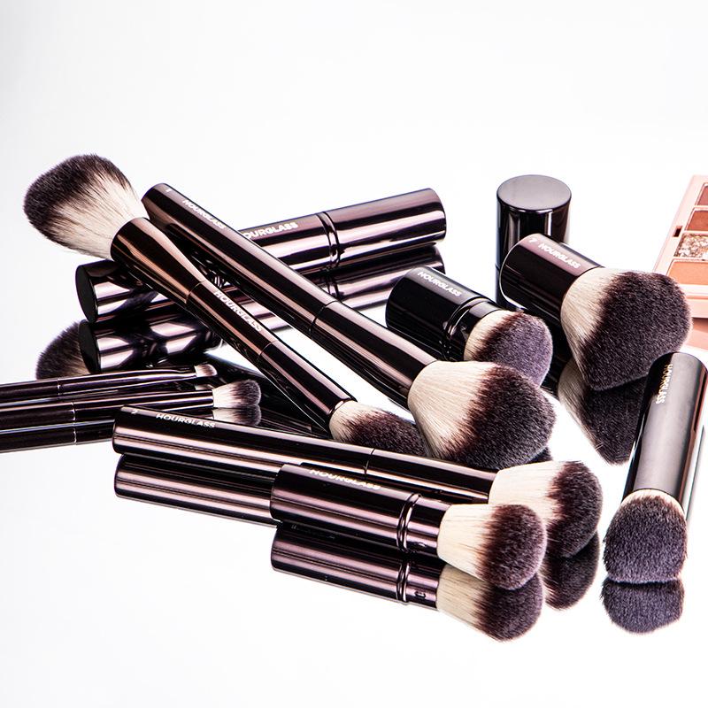HOURGLASS Complete Makeup Brush Set: Powder, Blush, Foundation, Eyeshadow, Concealer, Lip Brushes.