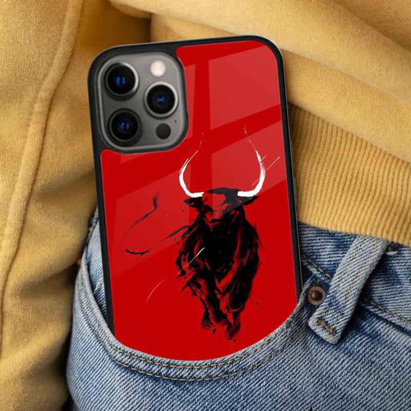 Taurus bull Soft Phone Case for iPhone 17 Air 16e Pro max 15 Pro 13 14 Plus 11 12 MagSafe Magnetic Coque