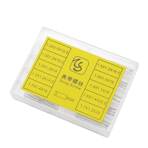 50-Piece Stainless Steel Watch Band Threading Rod Set, 10 Sizes, Watch Band Connecting Rod Set, Watch Repair Tool