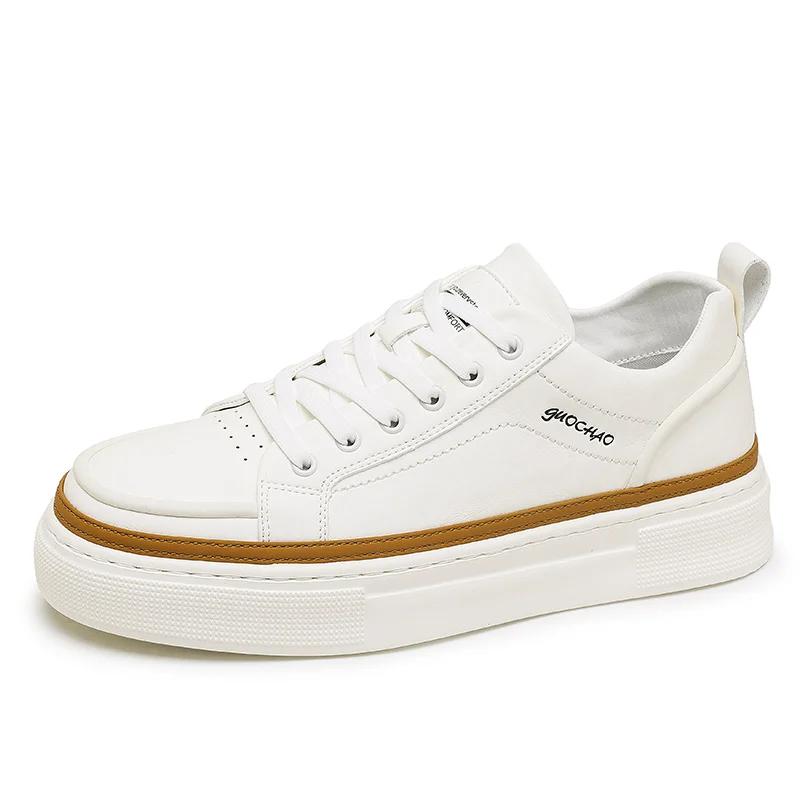 

Fashion Luxury Brand Men Outdoor Antiskid Walking Sneakers Casual Leather Breathable Vulcanized Shoe Fashion Flat Designer Oxford Shoes 44 белый