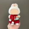 Only Clothes For 17Cm Labubu V1 V2 V3 Plush Idol Doll'S Clothing Christmas Red Santa Claus Sweater Hat Set Halloween Accessories