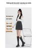 Woolen Polka Dot High-Waisted A-Line Skirt - Petite Hip-Hugging Style for Women, Autumn/Winter 2025