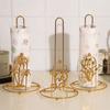 Gold Roll Paper Towel Holder Free Standing Vertical Paper Shelf Vertical Napkins Rack  Dining Table