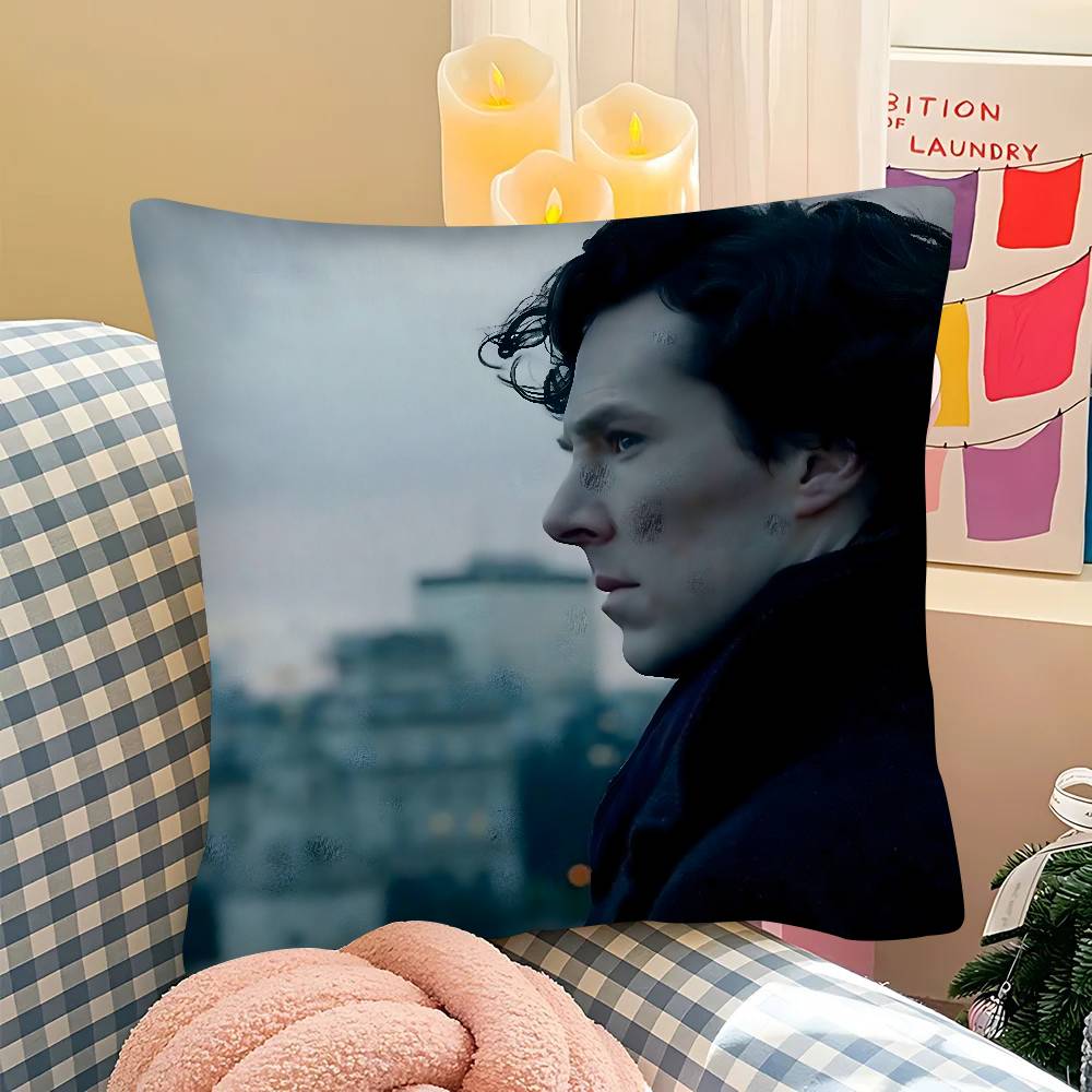 Pc Klassischer Detektivfilm SSherlock SStaffel Kissenbezug Mode Quadratischer Kissenbezug Schlafzimmer Sofa Raum Ins Dekoration Freizeit