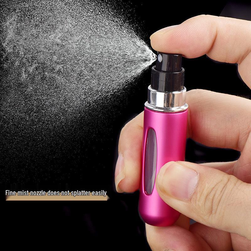 5ml Refillable Perfume Bottle - Bottom-Fill, Self-Priming, Recyclable, Rechargeable Spray, Portable Sample Size, Cosmetic Bottle.