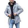 Trench da uomo casual e alla moda, tinta unita, lunghezza media, con revers e bottoni