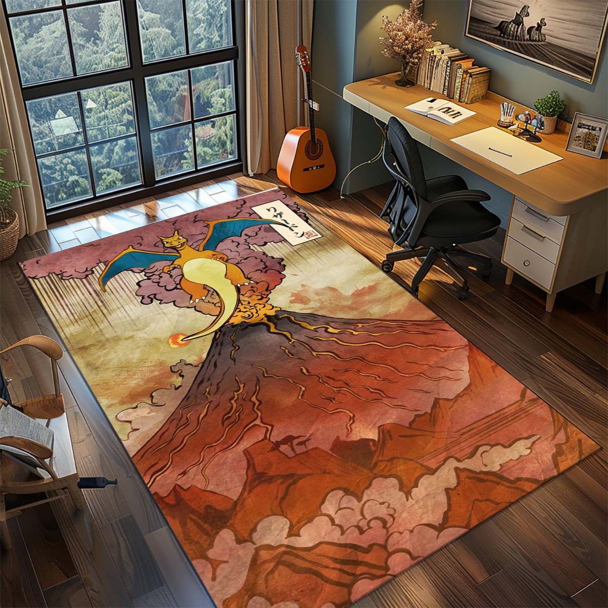 

Pokemon Anime Rug Carpet Large Area Rug Non Slip Washable Floor Mat Gamer Room Bedroom Home Decor -QJY 60x90cm