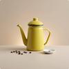 Enamel Coffee Pot Thickened Tea Long Spout Kitchenware for Home White