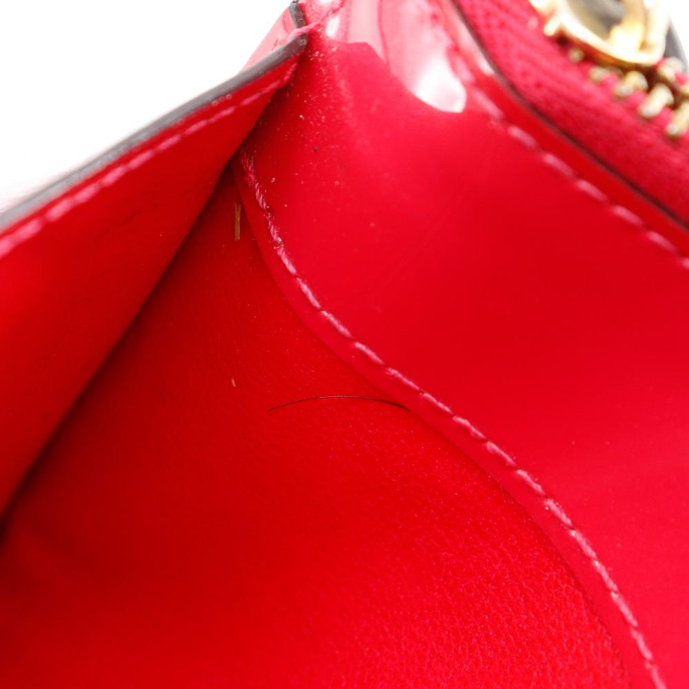 Louis Vuitton Pochette Cle NM Coin Purse M90312 Hot Pink Pink Monogram Vernis Women Used