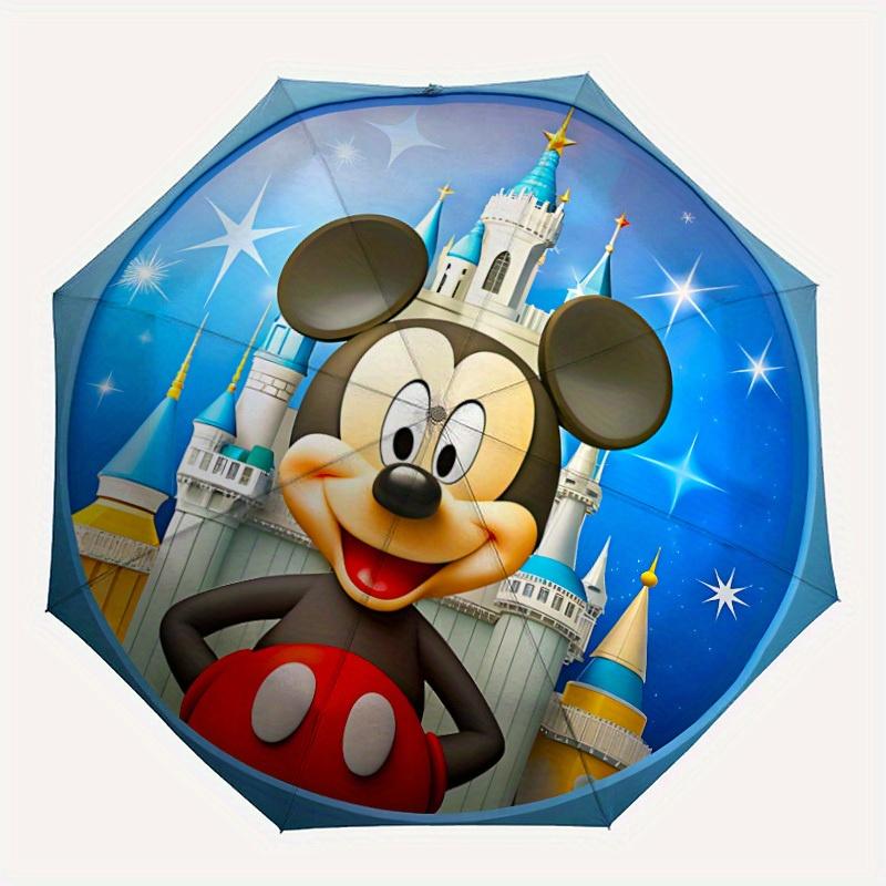 

1pc Mickey Mouse Design Automatic Opening/Closing Folding Umbrella with 8 Iron Ribs, Portable Sunshade for Men and Women yy250731088