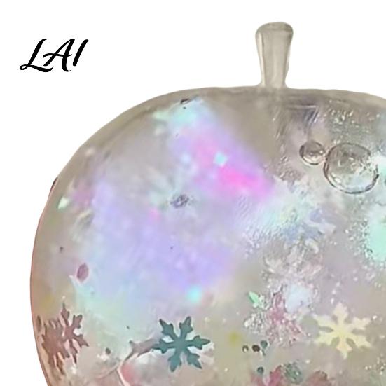 Squeeze Stress Ball Clear Glitter Fruit Toy Anxiety Relief Snowflake Sequins Sensory Slow Rising Stretchy Fidget Party Favors Rebound