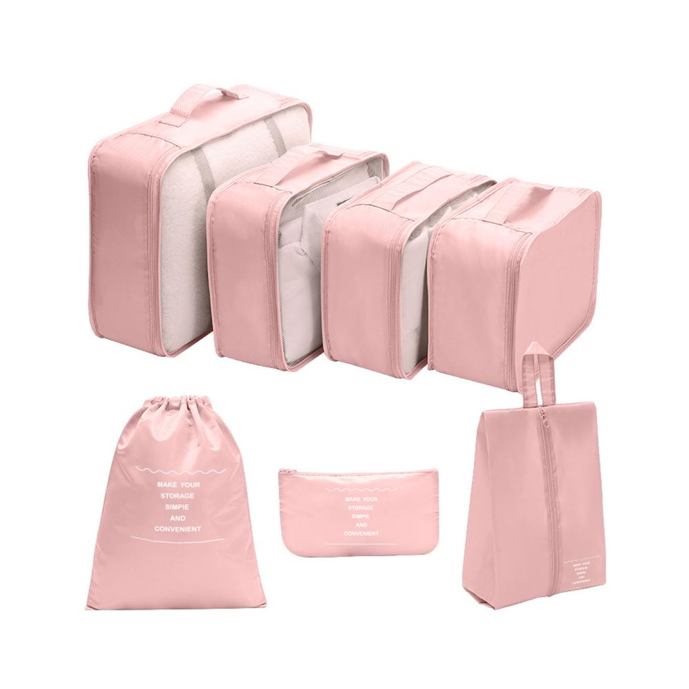 7-Piece Diagonal Travel Storage Bag Set, Large Capacity, Multi-Purpose, Classified Clothing, Washing And Beauty