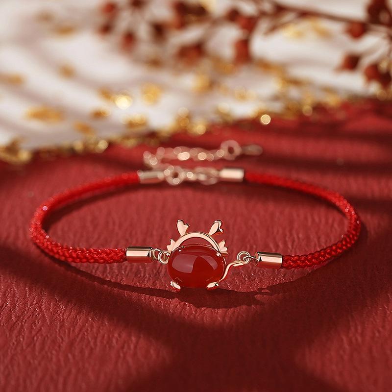 2024 Year of the Dragon Zodiac Bracelet for Women – Luck and Safety Red String Bestseller