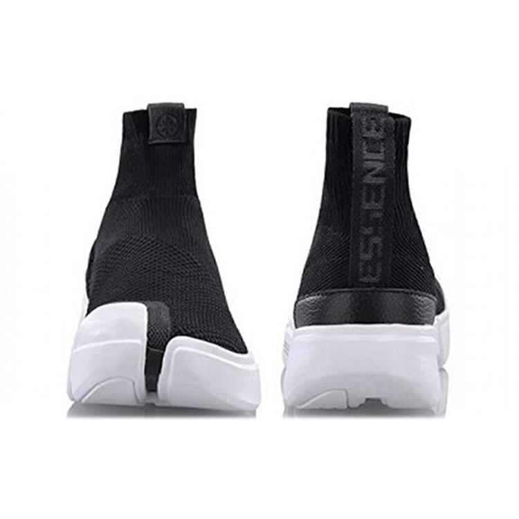 New LiNing Essence 2 Cushioning Anti Slip And Wear Resistant High Top Vintage Basketball Shoes Men's Black White AGWN009-1