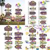 Gras Mardi Festival Paper Yard Signs With Clown Design For Decorations Party
