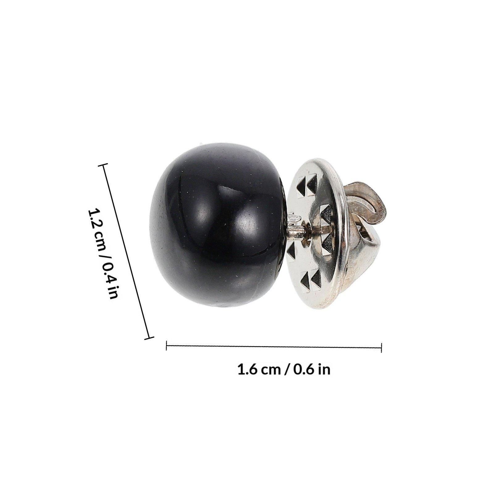 

10Pcs Faux Pearl Collar Corsages Hidden Snap Buttons Anti Peeping Safety Buckles for Cardigans Blouses Shawls Clothing чёрный